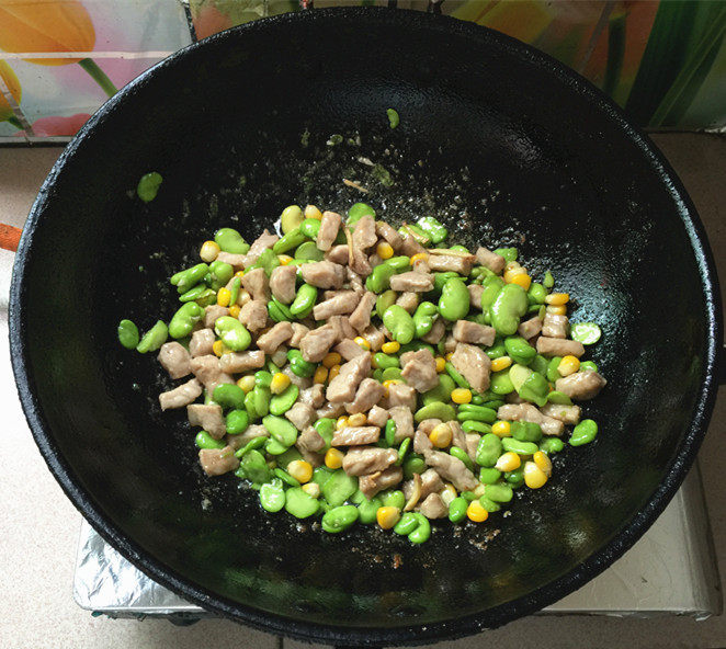 蚕豆玉米炒肉丁步骤14