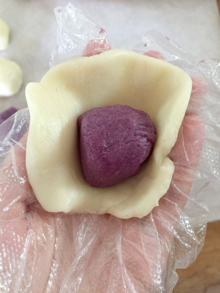 麻薯芋头紫薯酥步骤13