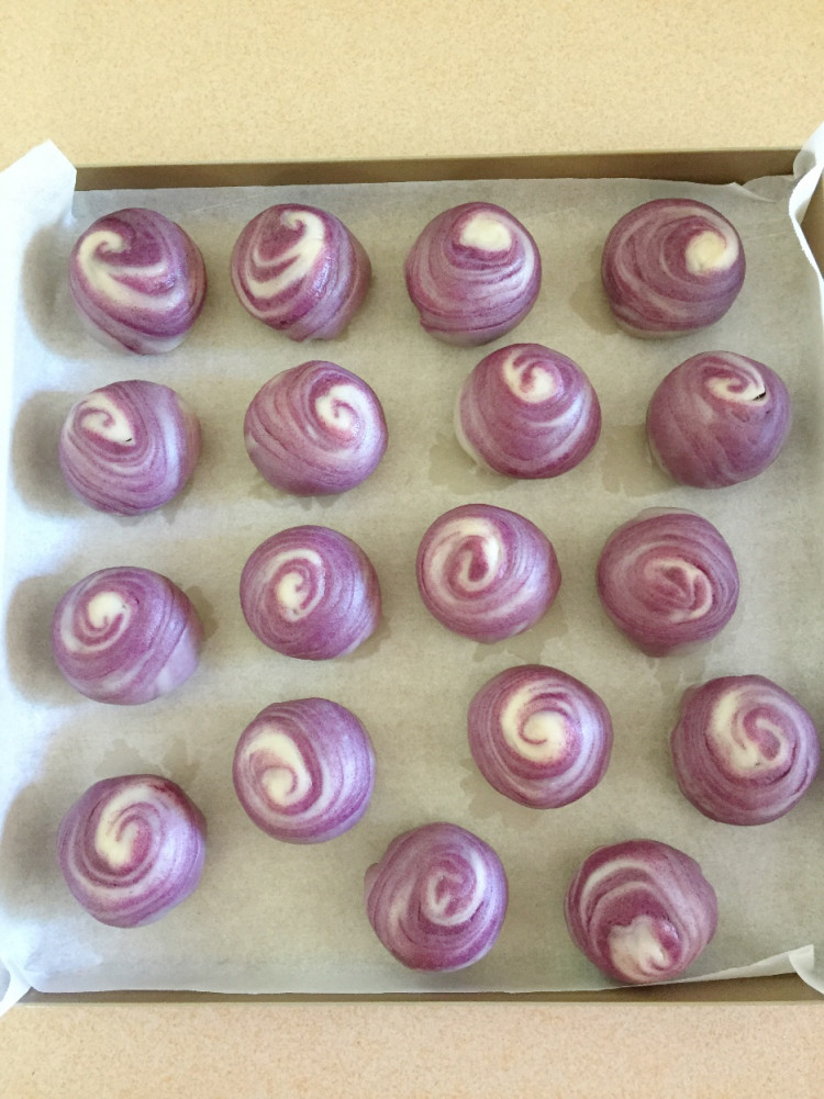 麻薯芋头紫薯酥步骤19