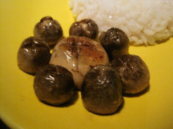 香煎蘑菇饭步骤7