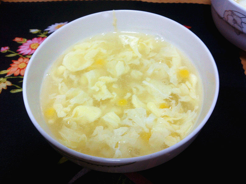 玉米羹鸡蛋汤步骤6