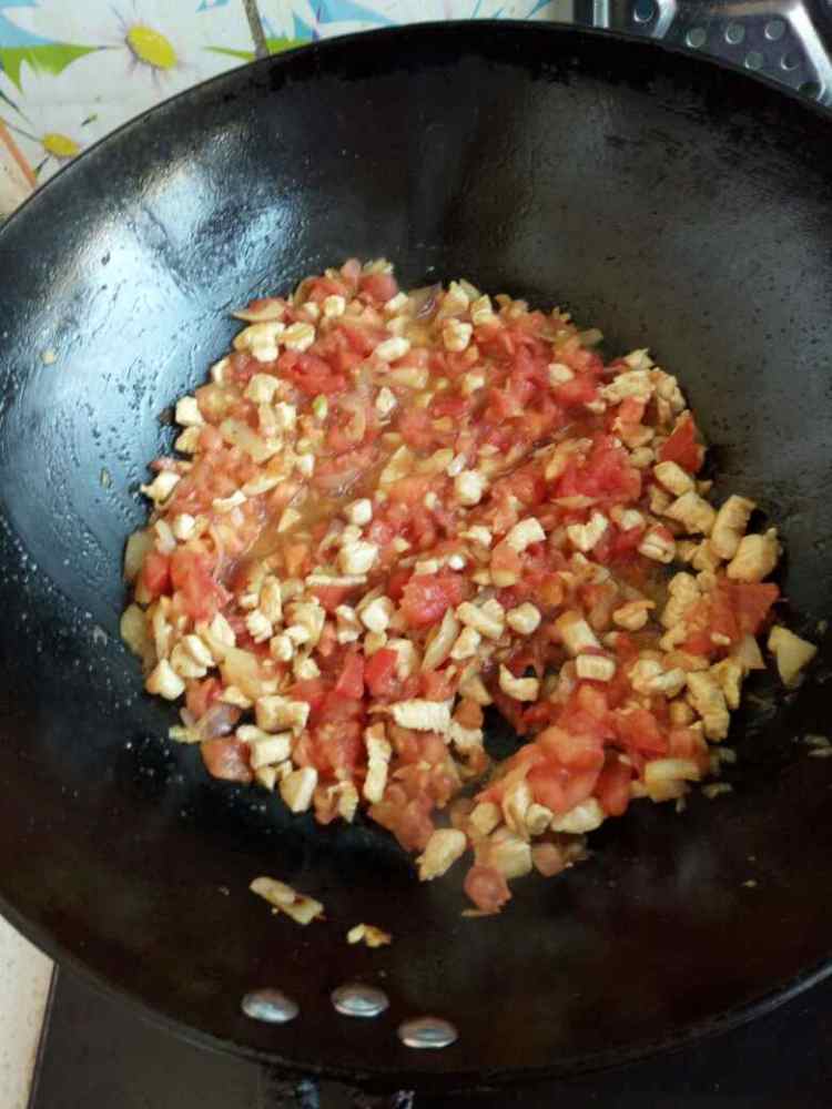西红柿蘑菇鸡肉意大利步骤6
