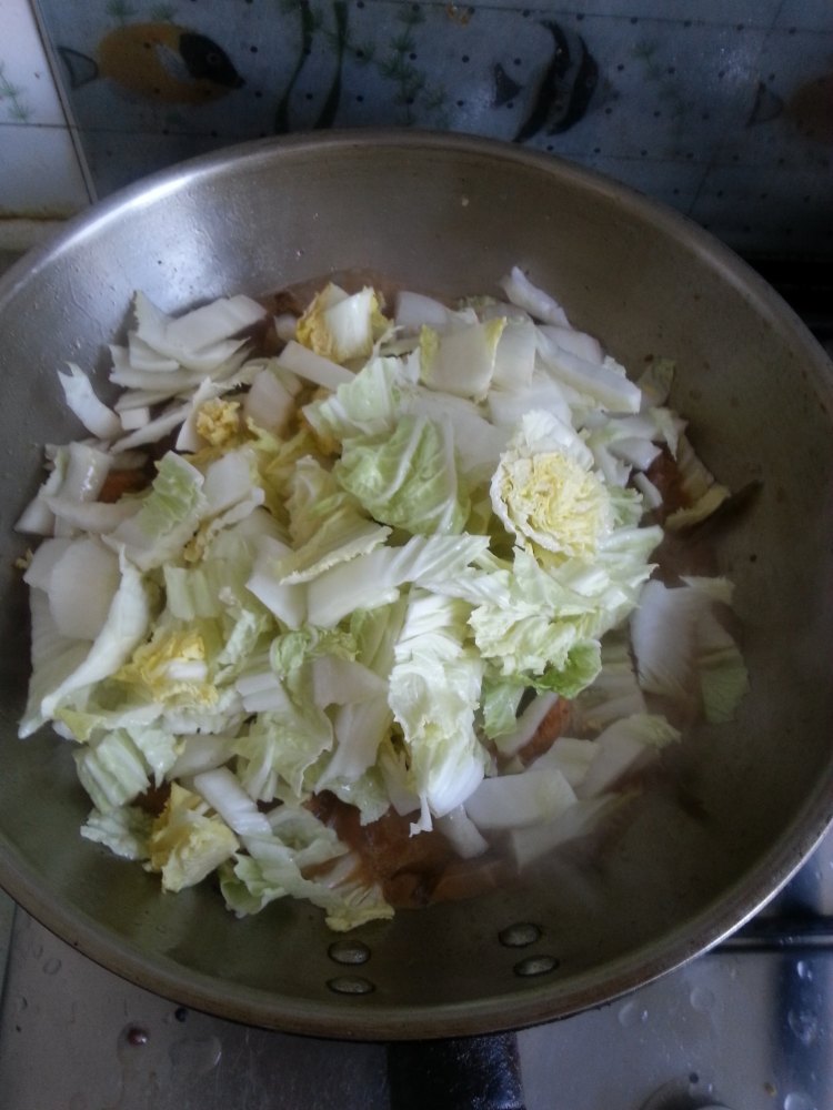 白菜炖鸡块步骤9