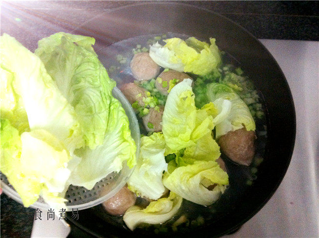 牛肉丸生菜汤面步骤12