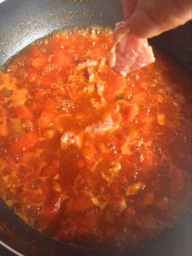 番茄浓汤烩里脊步骤14
