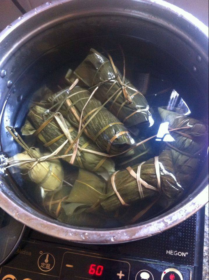 咸肉绿豆米粽步骤7