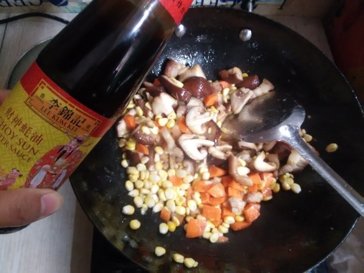 玉米香菇糯米饭步骤10