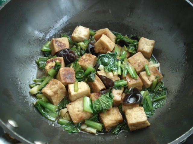 小白菜烧豆腐步骤7