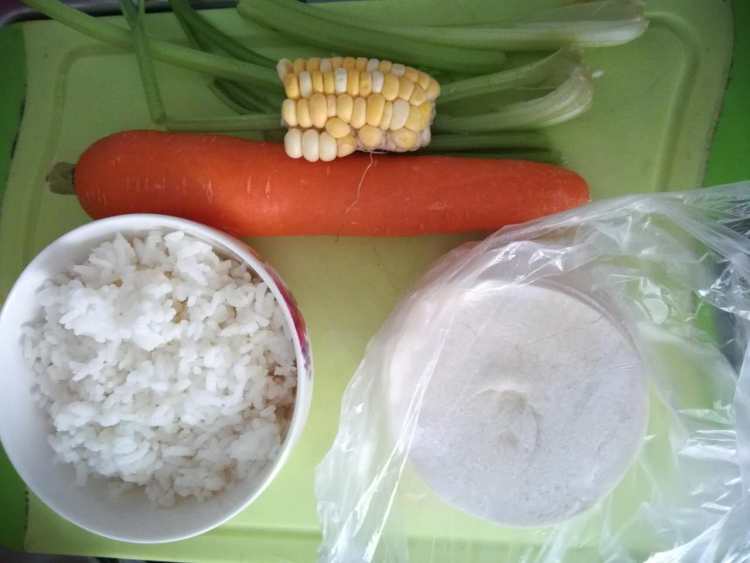 剩米饭+饺子皮之懒人步骤1